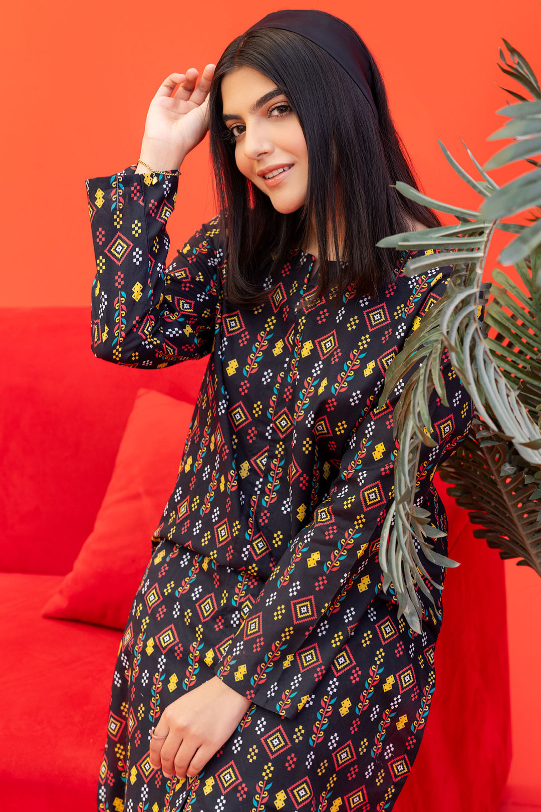 4565-ORCHID DIGITAL PRINTED LAWN STITCHED
