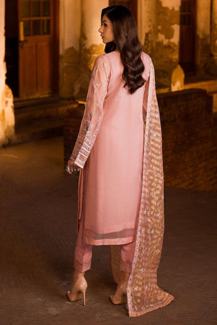 4592-BREEZY EMBROIDERED ORGANZA STITCHED