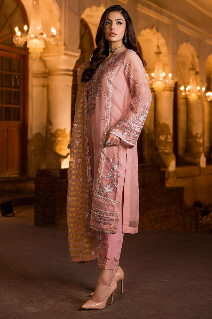 4592-BREEZY EMBROIDERED ORGANZA STITCHED