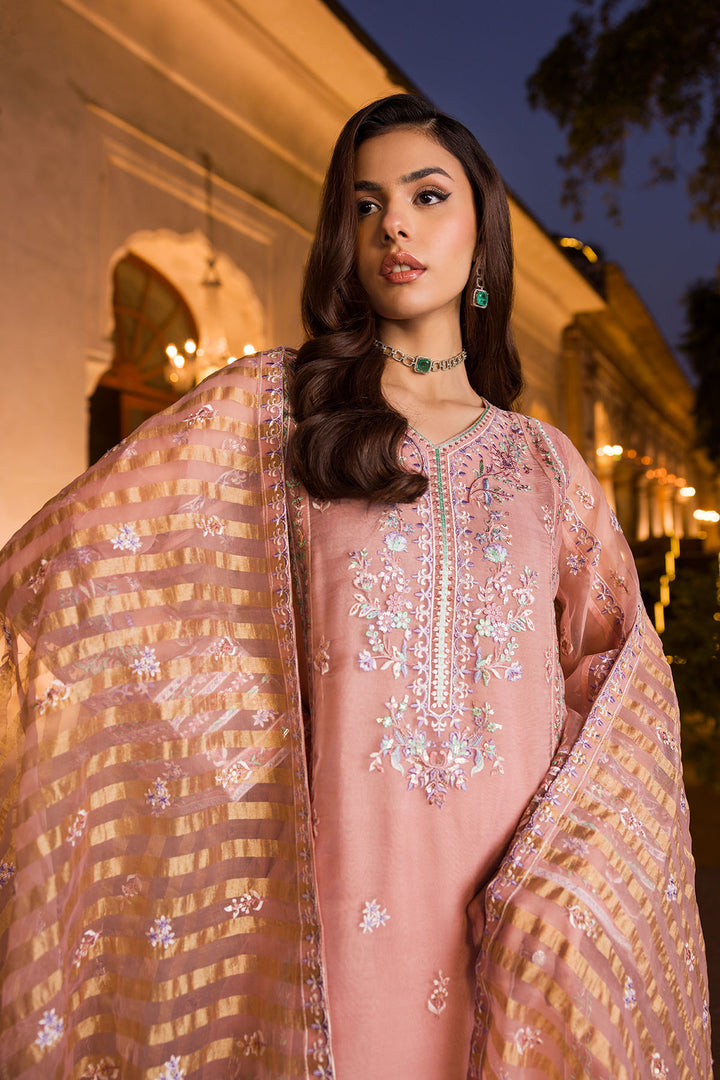 4592-BREEZY EMBROIDERED ORGANZA STITCHED