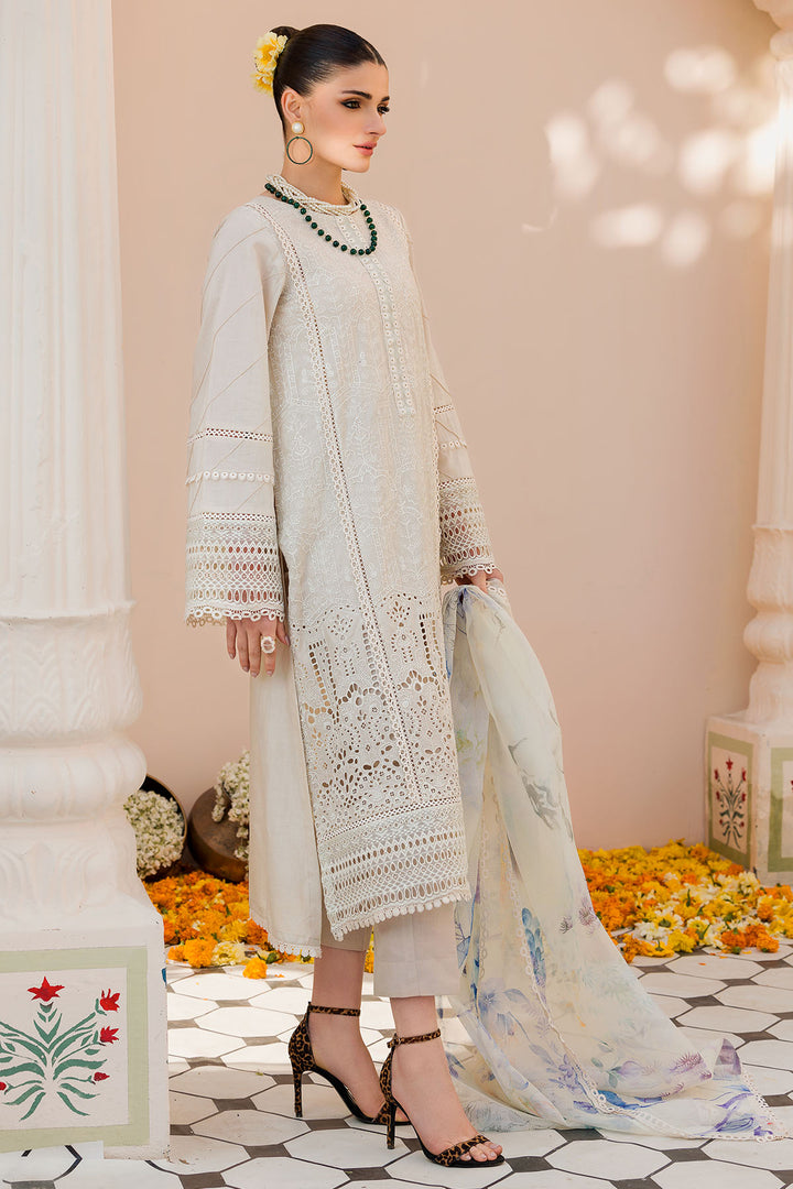 4629-INARA EMBROIDERED LAWN STITCHED