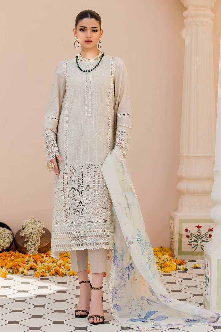 4629-INARA EMBROIDERED LAWN STITCHED