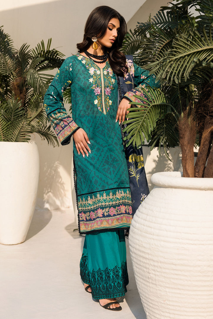 4636-EVERGLADE DIGITAL PRINTED LAWN STITCHED
