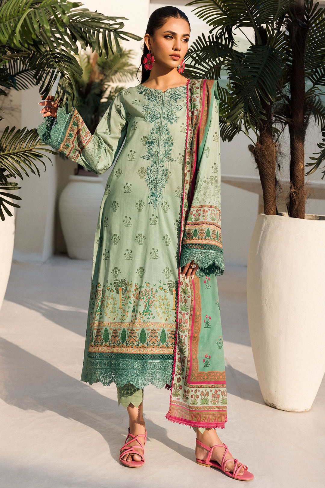 4640-FLORAL-SPRING DIGITAL PRINTED LAWN UNSTITCHED
