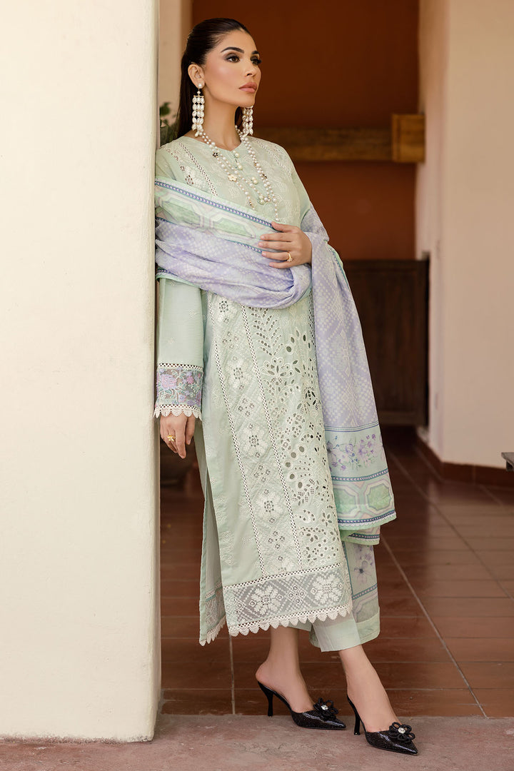 4705-SAWERA EMBROIDERED LAWN STITCHED