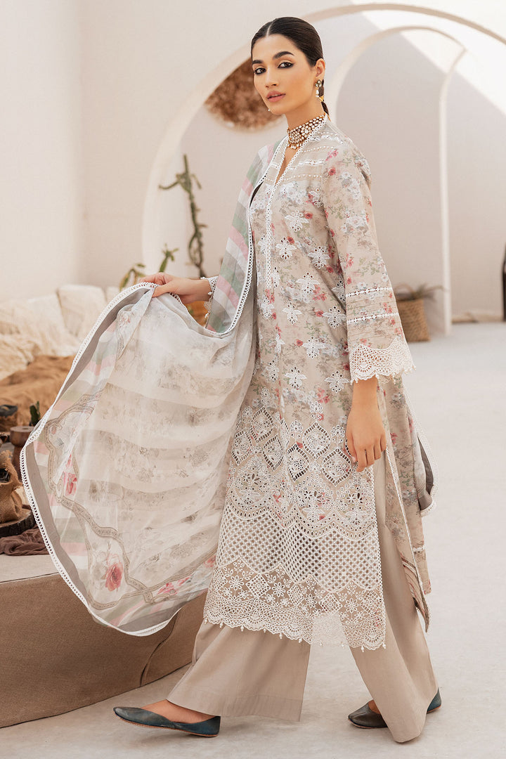 4722-MAHROSH EMBROIDERED LAWN STITCHED