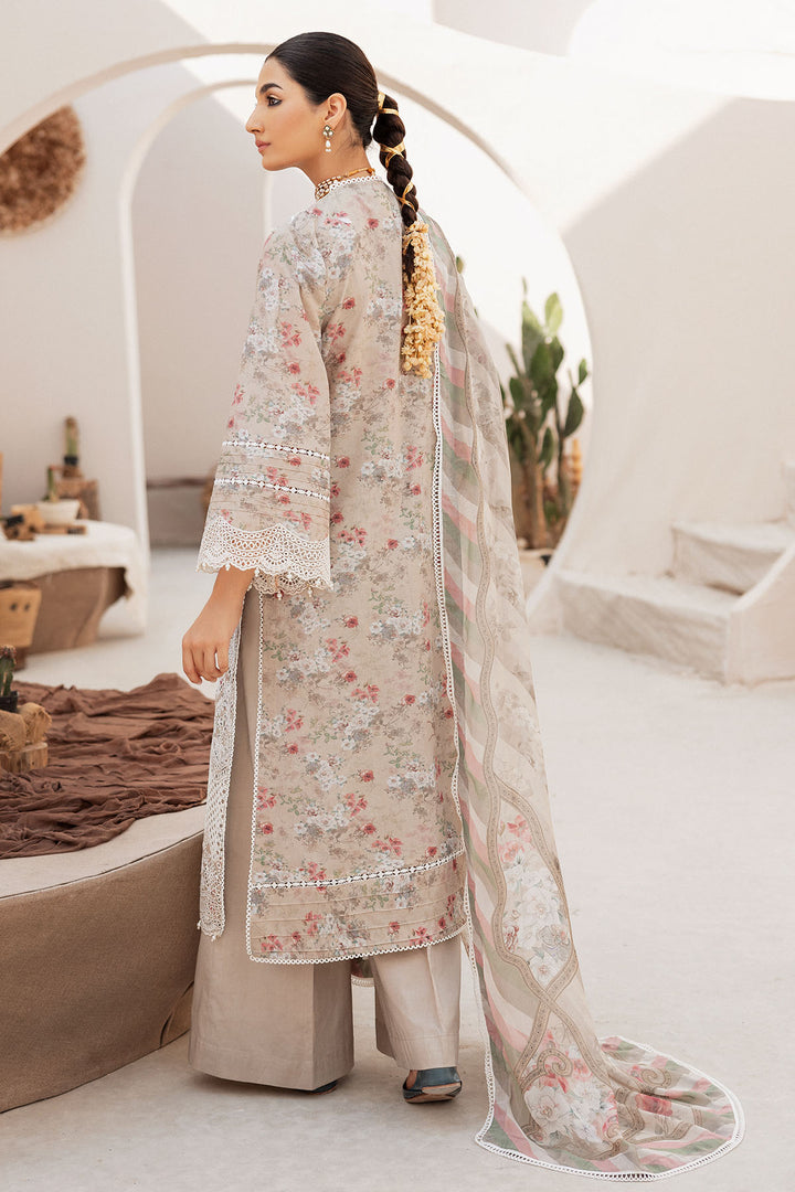 4722-MAHROSH EMBROIDERED LAWN STITCHED