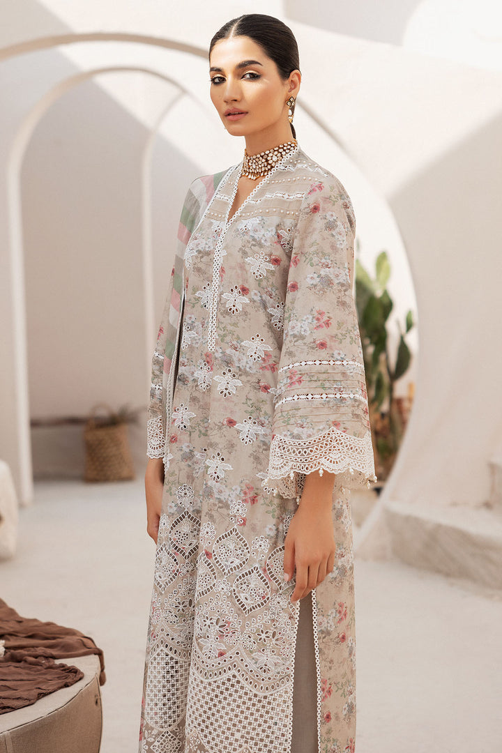 4722-MAHROSH EMBROIDERED LAWN STITCHED