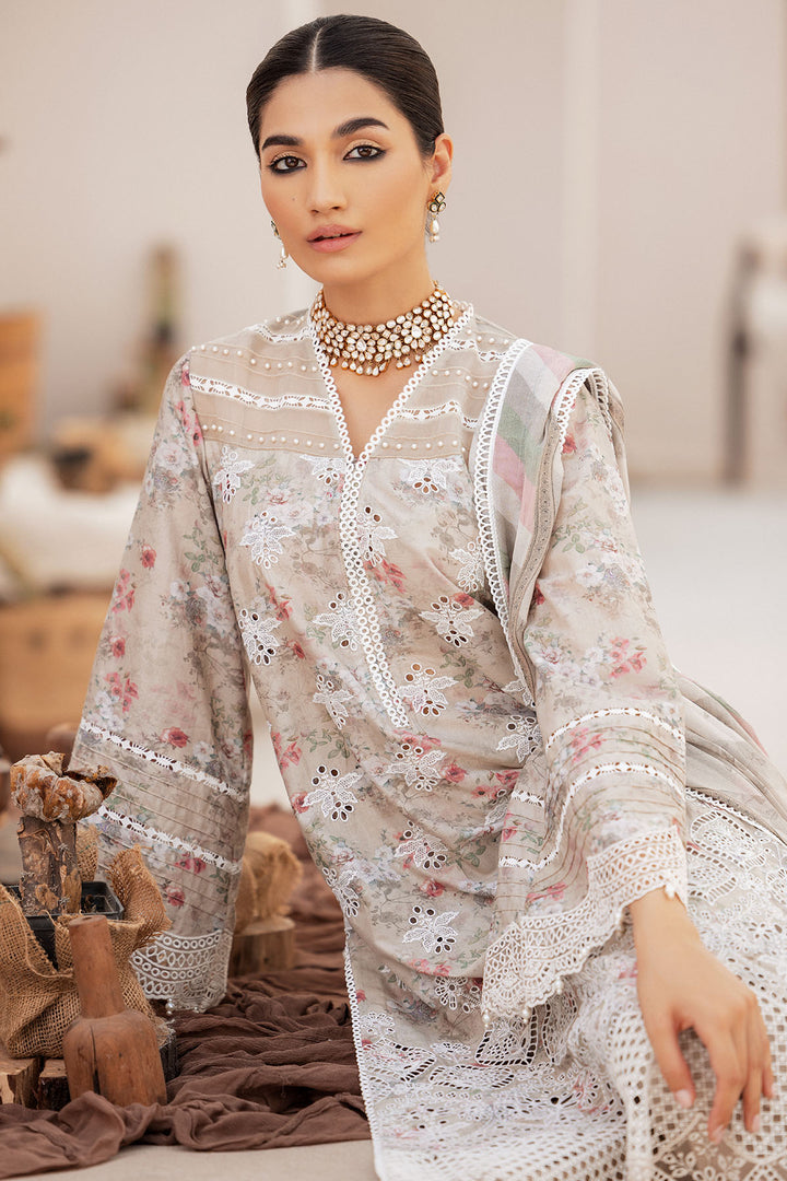 4722-MAHROSH EMBROIDERED LAWN STITCHED
