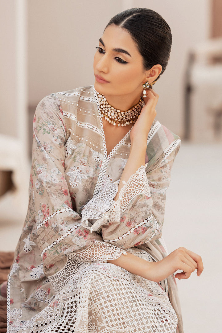 4722-MAHROSH EMBROIDERED LAWN STITCHED