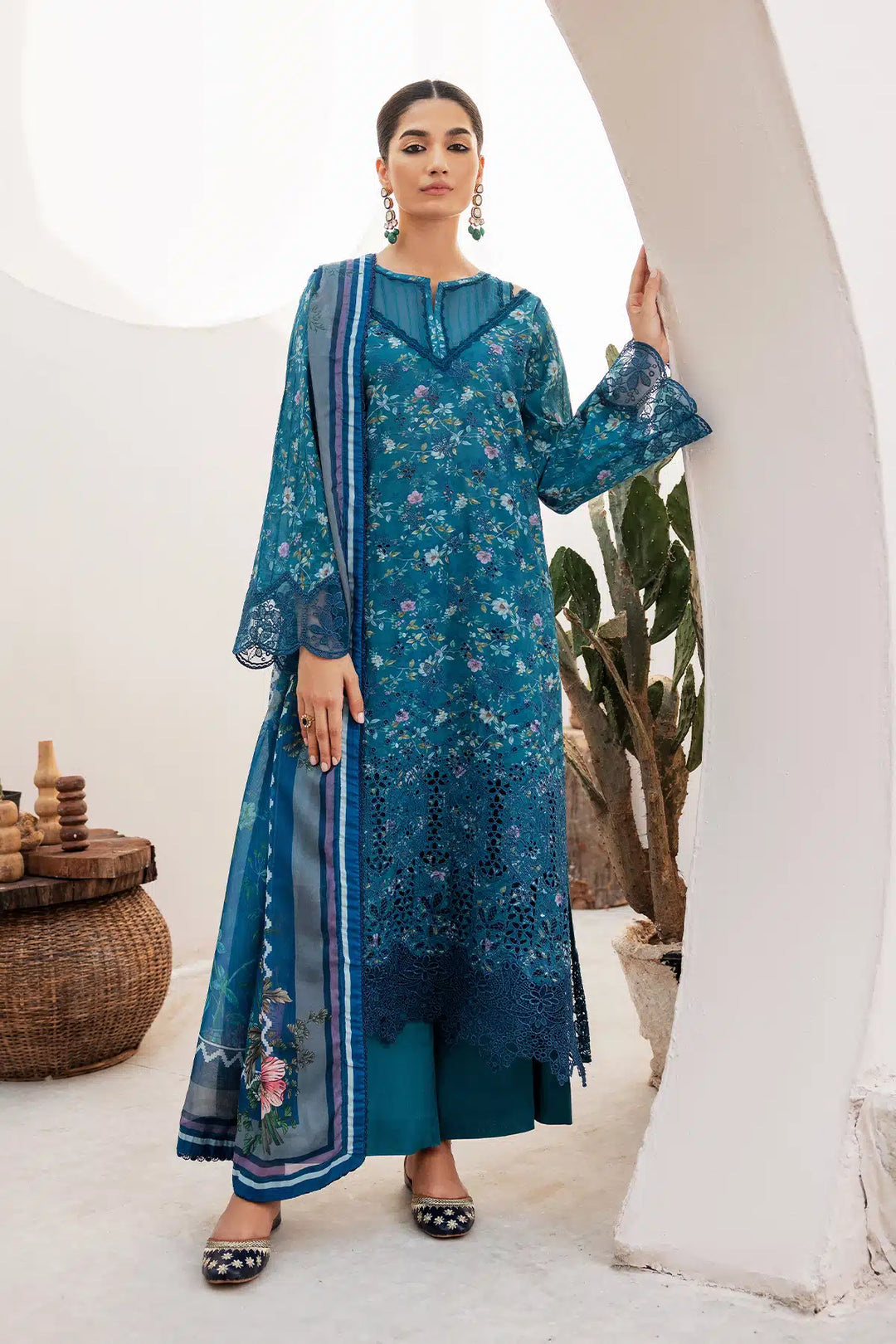 4730-RANIA EMBROIDERED LAWN STITCHED