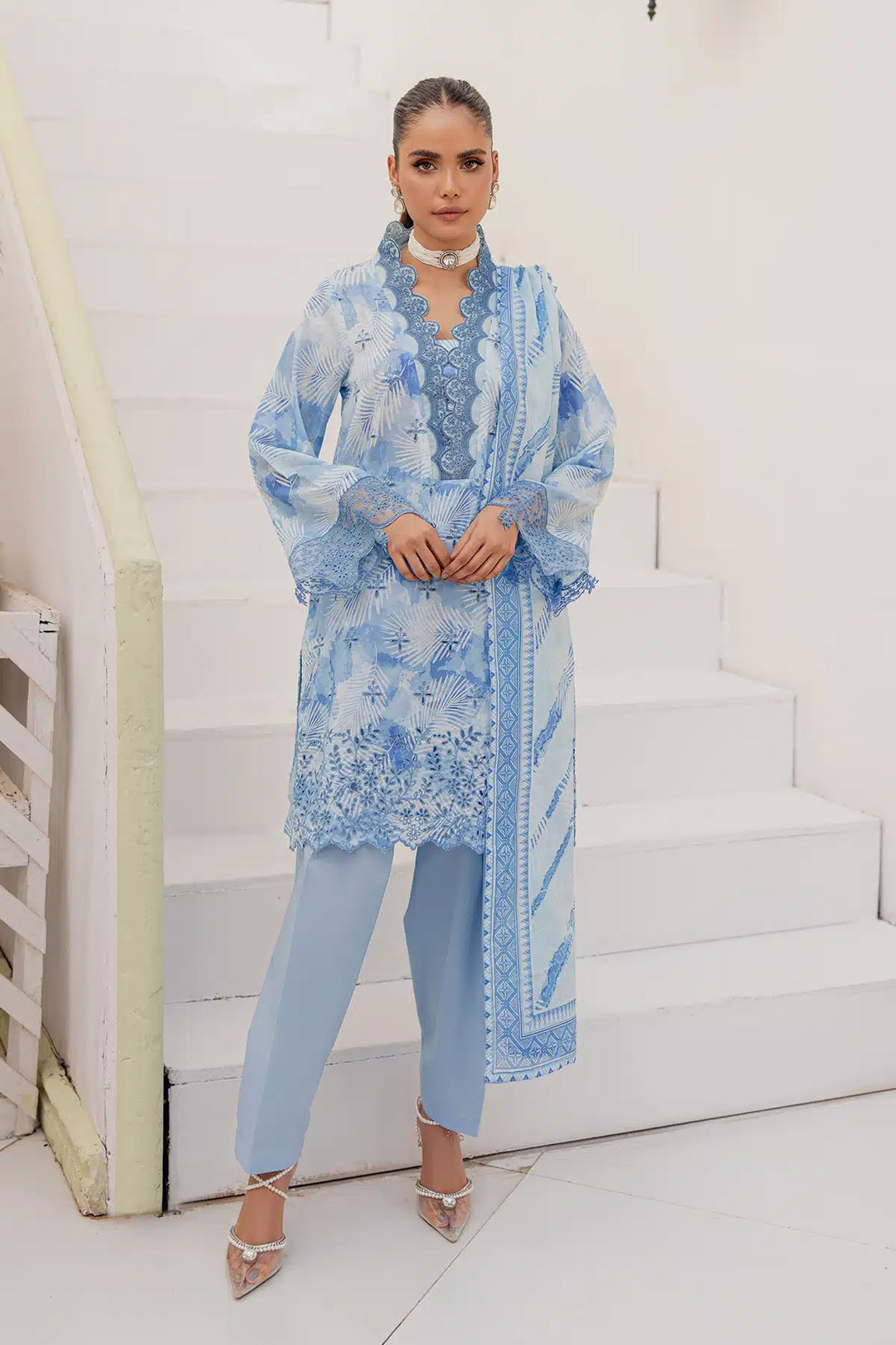4765-SHAMEEN EMBROIDERED LAWN STITCHED