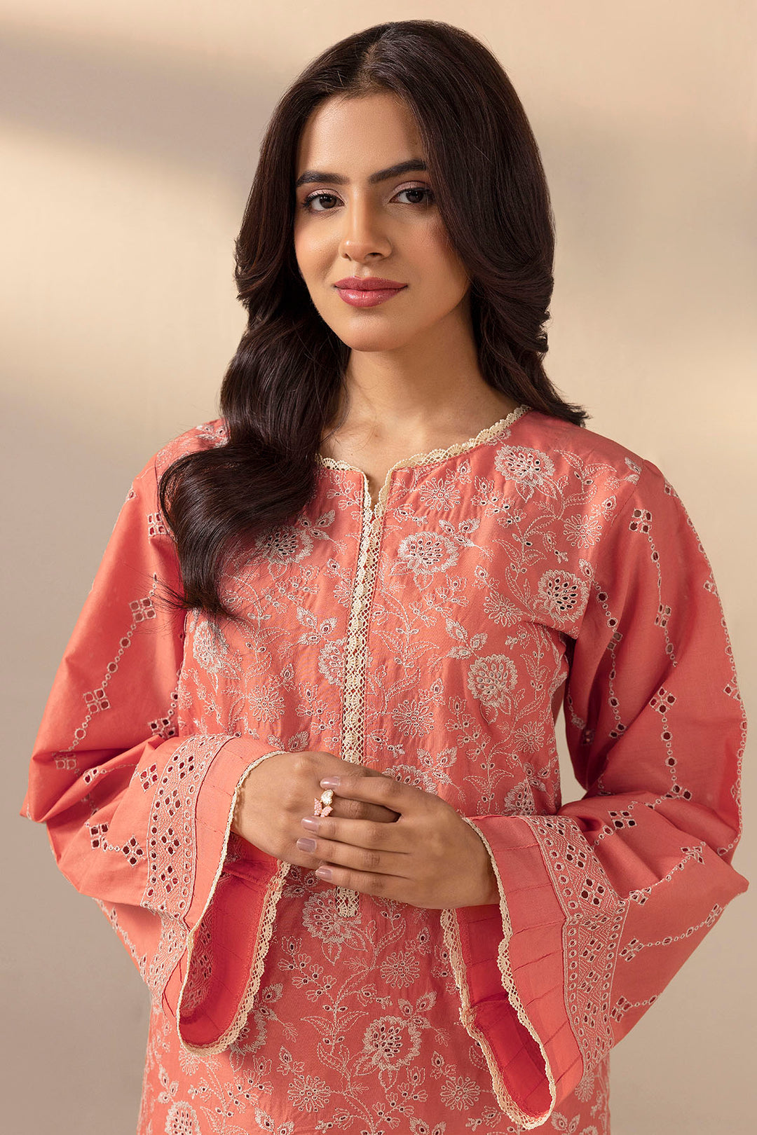 4776-CHERIE EMBROIDERED CAMBRIC STITCHED