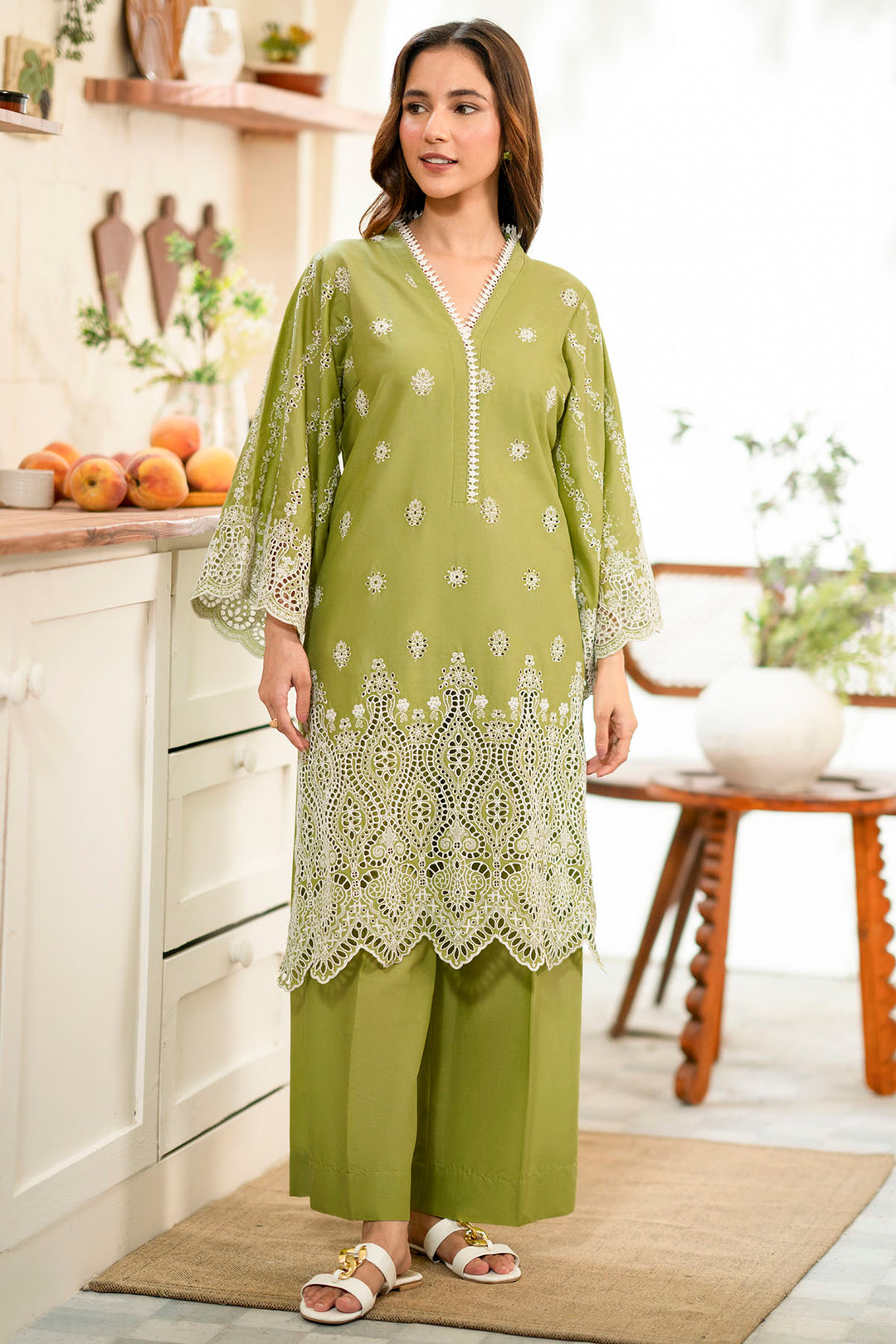 4778-UMAIMA EMBROIDERED CAMBRIC STITCHED