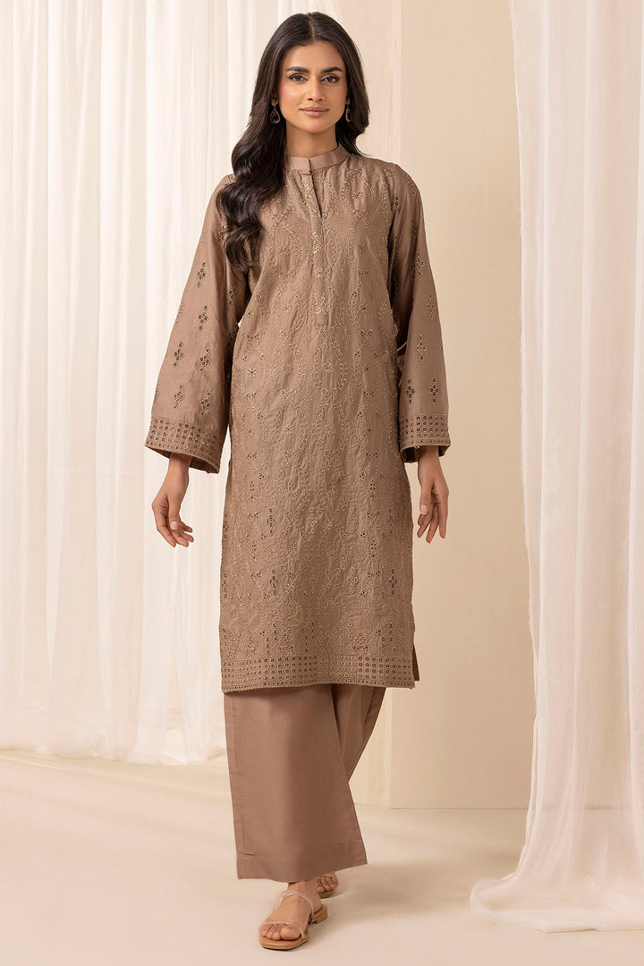 4783-GARNET EMBROIDERED CAMBRIC STITCHED