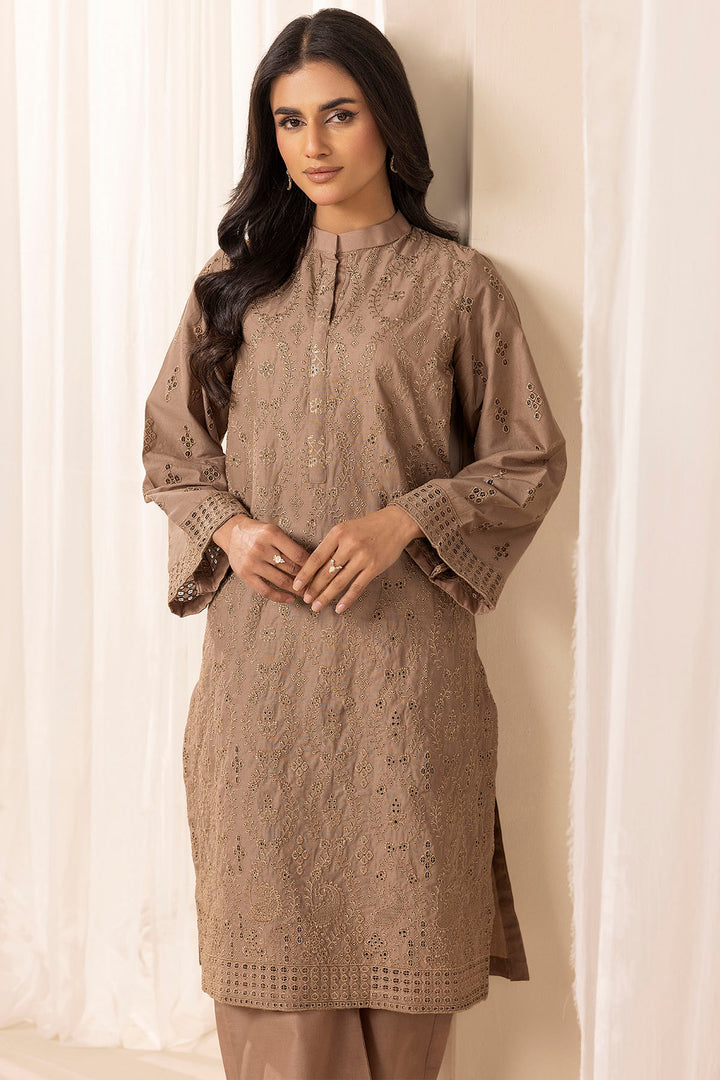 4783-GARNET EMBROIDERED CAMBRIC STITCHED