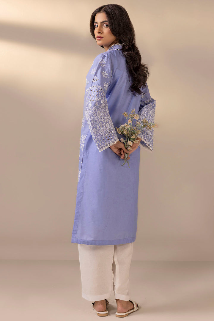 4784-AQUAMARINE EMBROIDERED CAMBRIC STITCHED