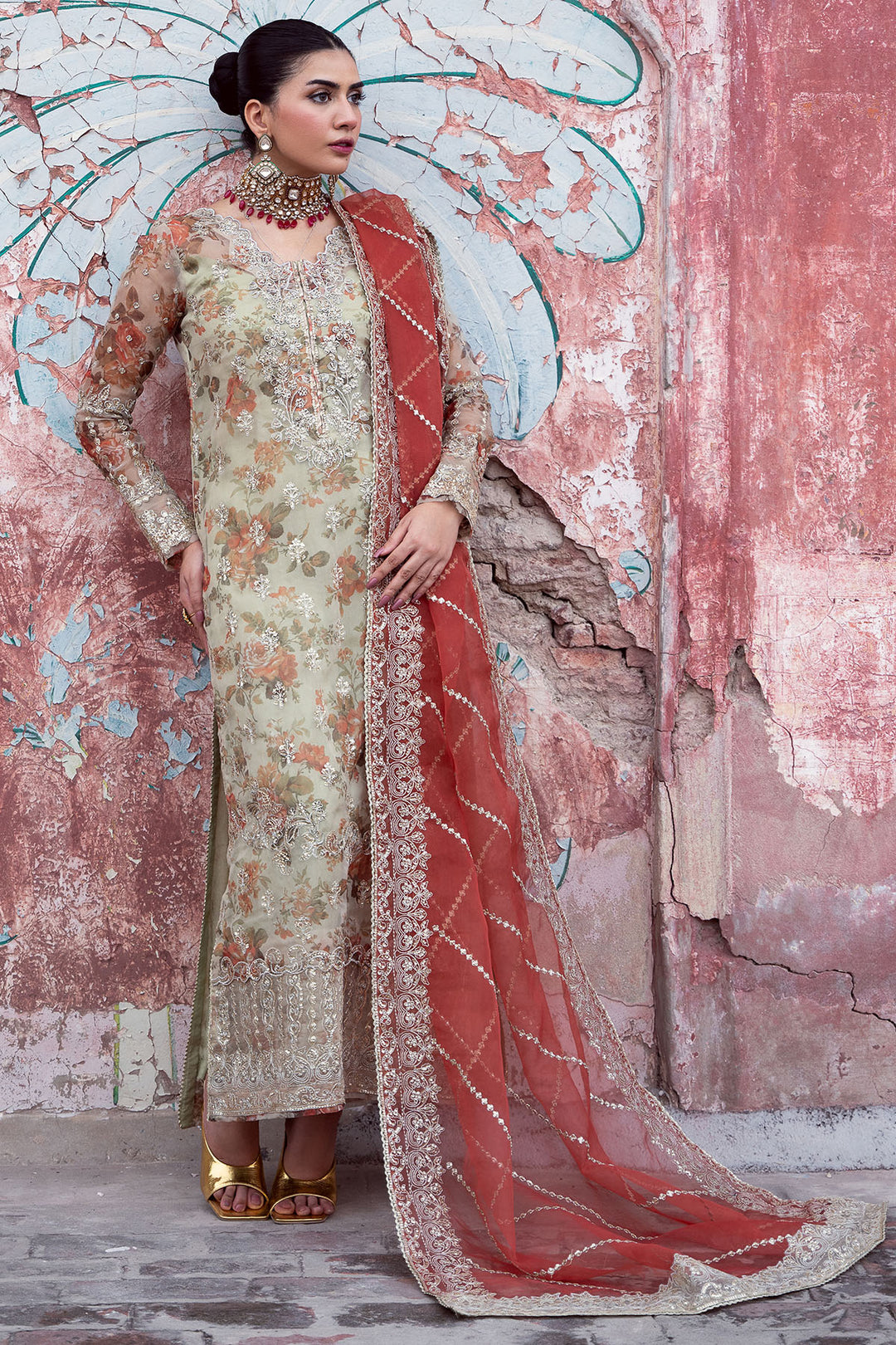 4812-EILIYAH EMBROIDERED ORGANZA UNSTITCHED