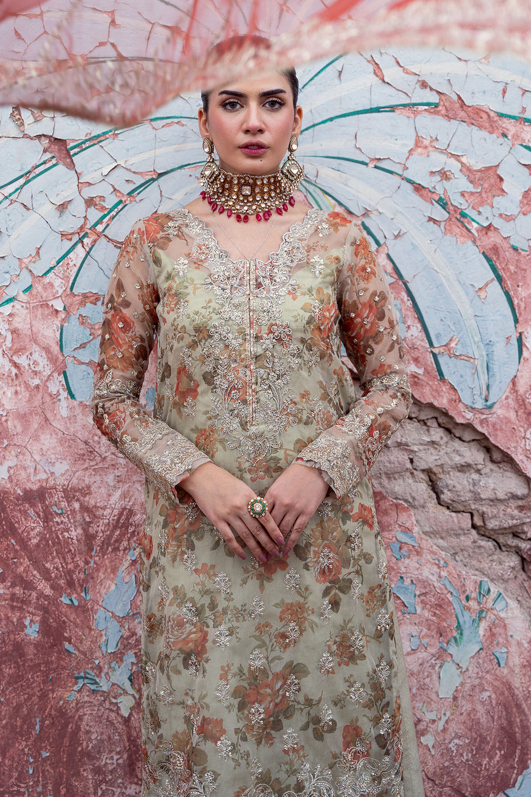 4812-EILIYAH EMBROIDERED ORGANZA STITCHED