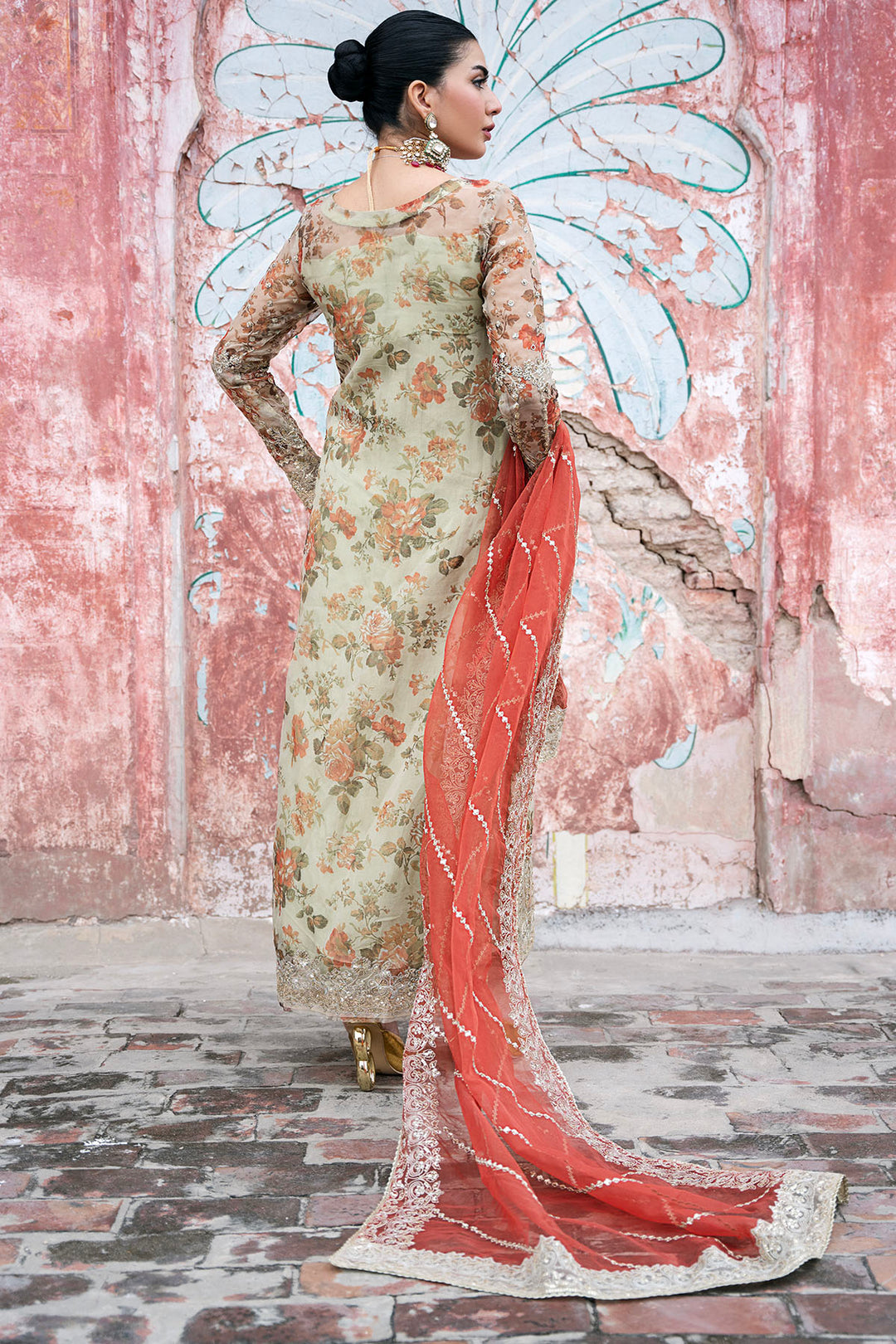 4812-EILIYAH EMBROIDERED ORGANZA STITCHED