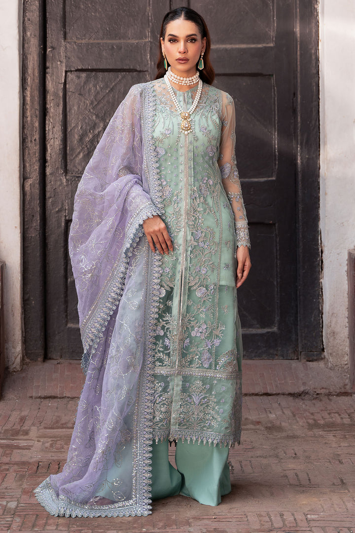 4814-FAKEEHAH EMBROIDERED SILK NET STITCHED