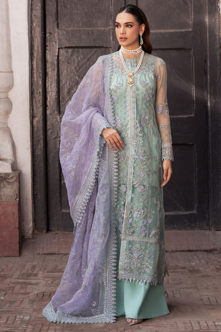 4814-FAKEEHAH EMBROIDERED SILK NET STITCHED
