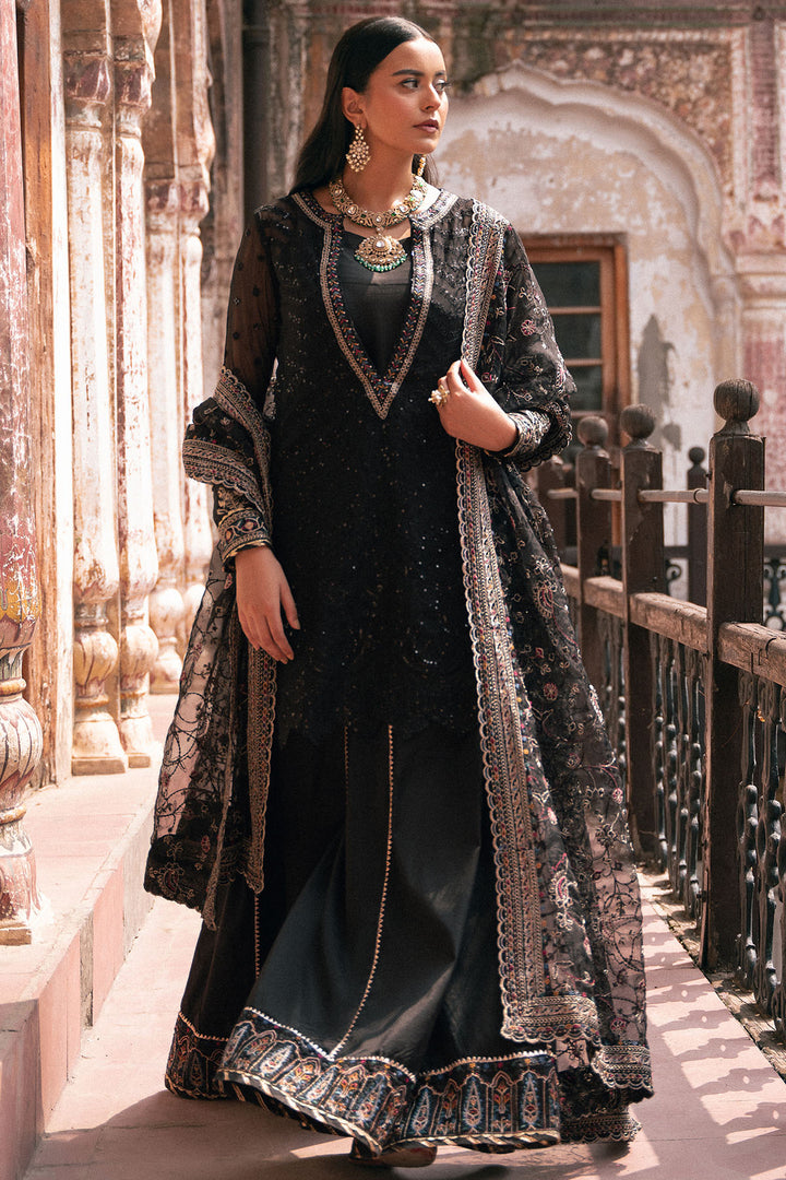 4816-GAZALA EMBROIDERED CRINKLE CHIFFON STITCHED