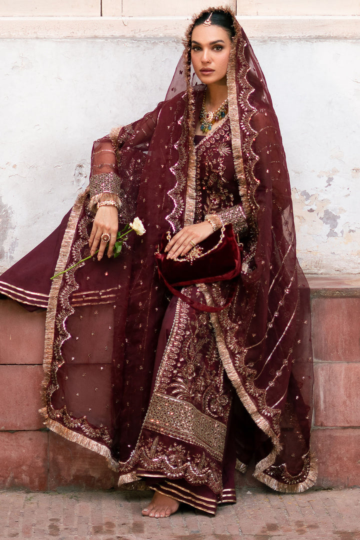 4819-HAIZA EMBROIDERED ORGANZA STITCHED