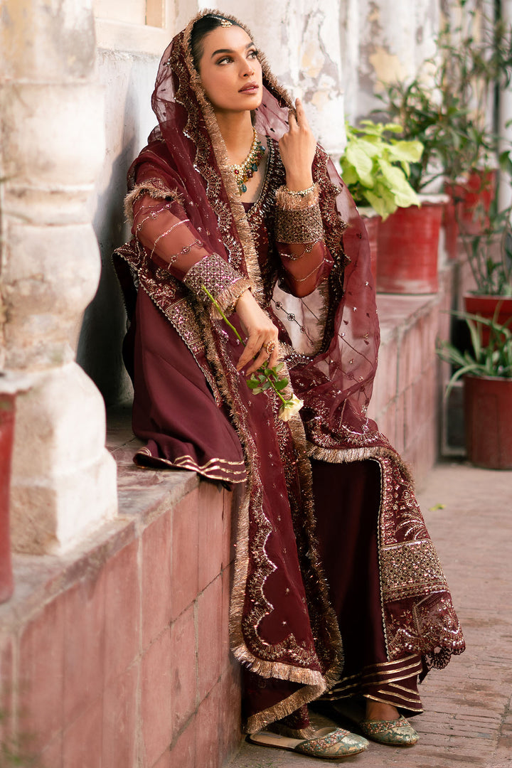 4819-HAIZA EMBROIDERED ORGANZA STITCHED