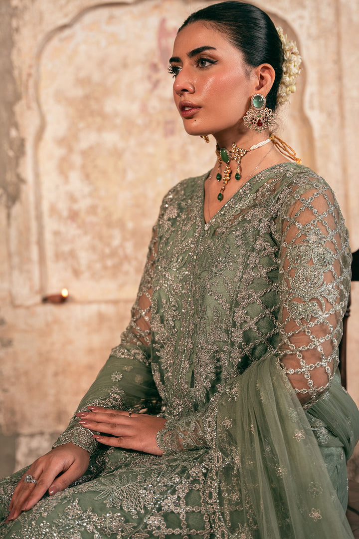 4822-ALAMZAIB EMBROIDERED SILK NET UNSTITCHED
