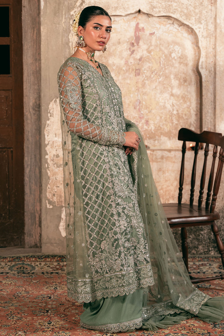4822-ALAMZAIB EMBROIDERED SILK NET UNSTITCHED
