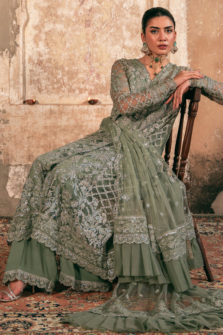 4822-ALAMZAIB EMBROIDERED SILK NET UNSTITCHED