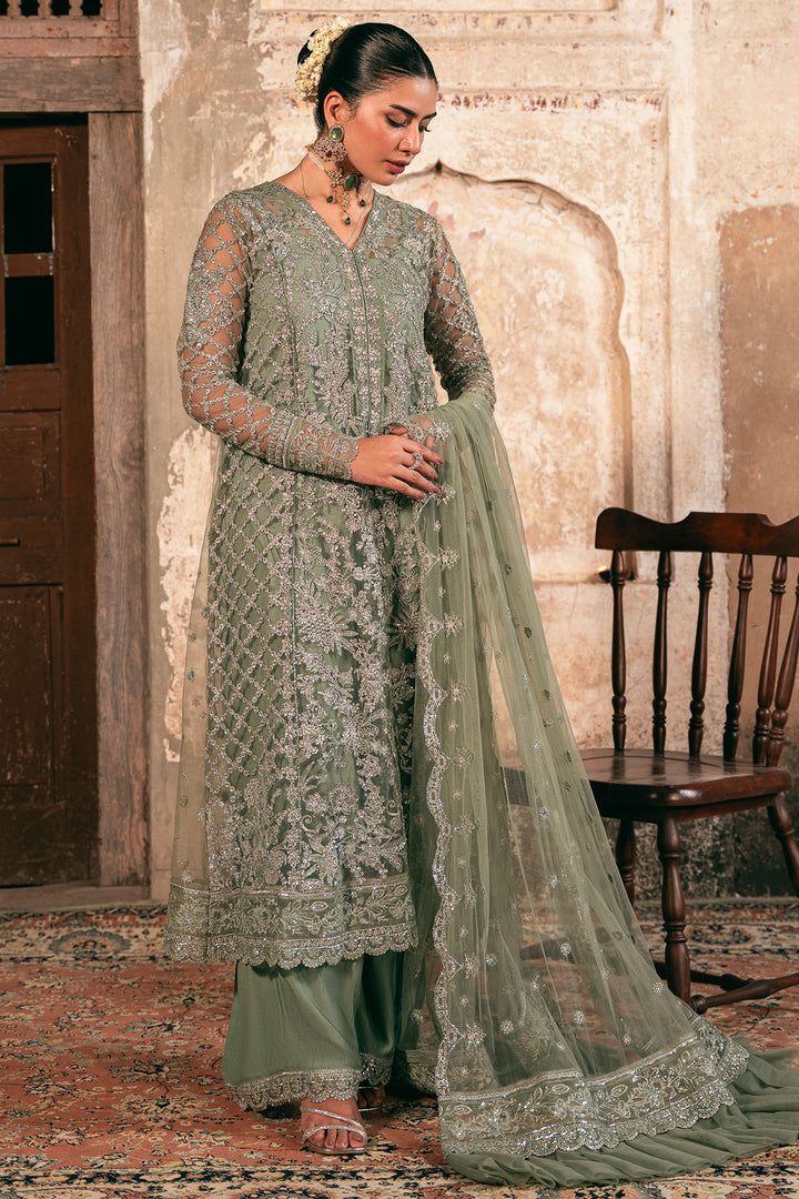 4822-ALAMZAIB EMBROIDERED SILK NET UNSTITCHED