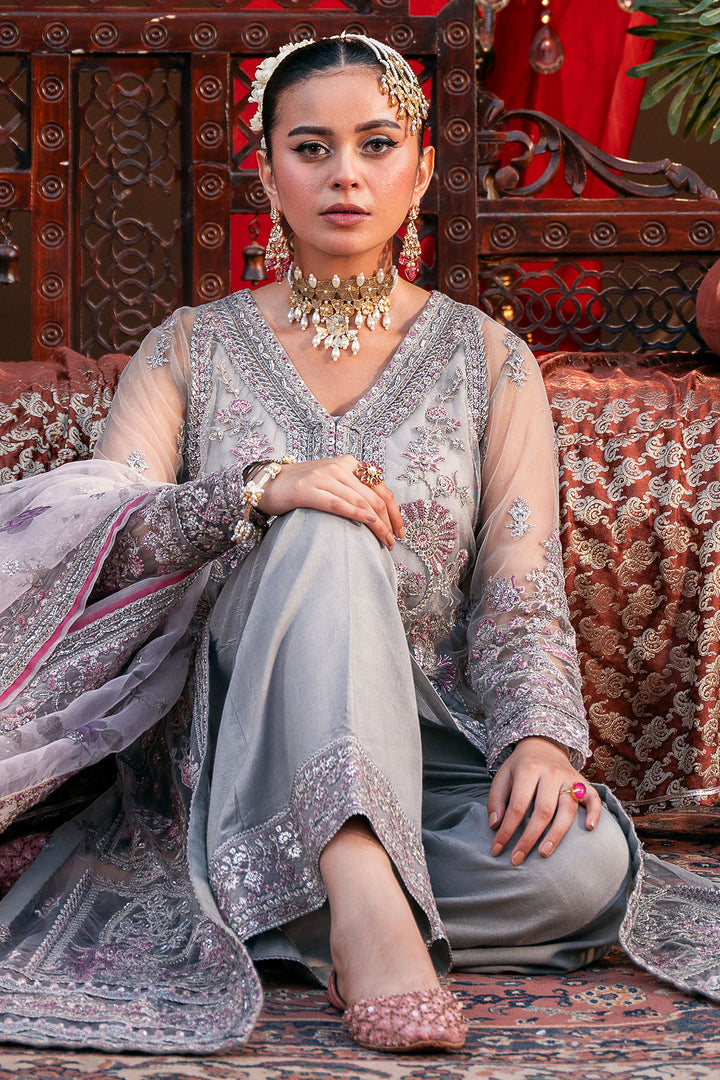 4823-QANDEEL EMBROIDERED SILK NET UNSTITCHED
