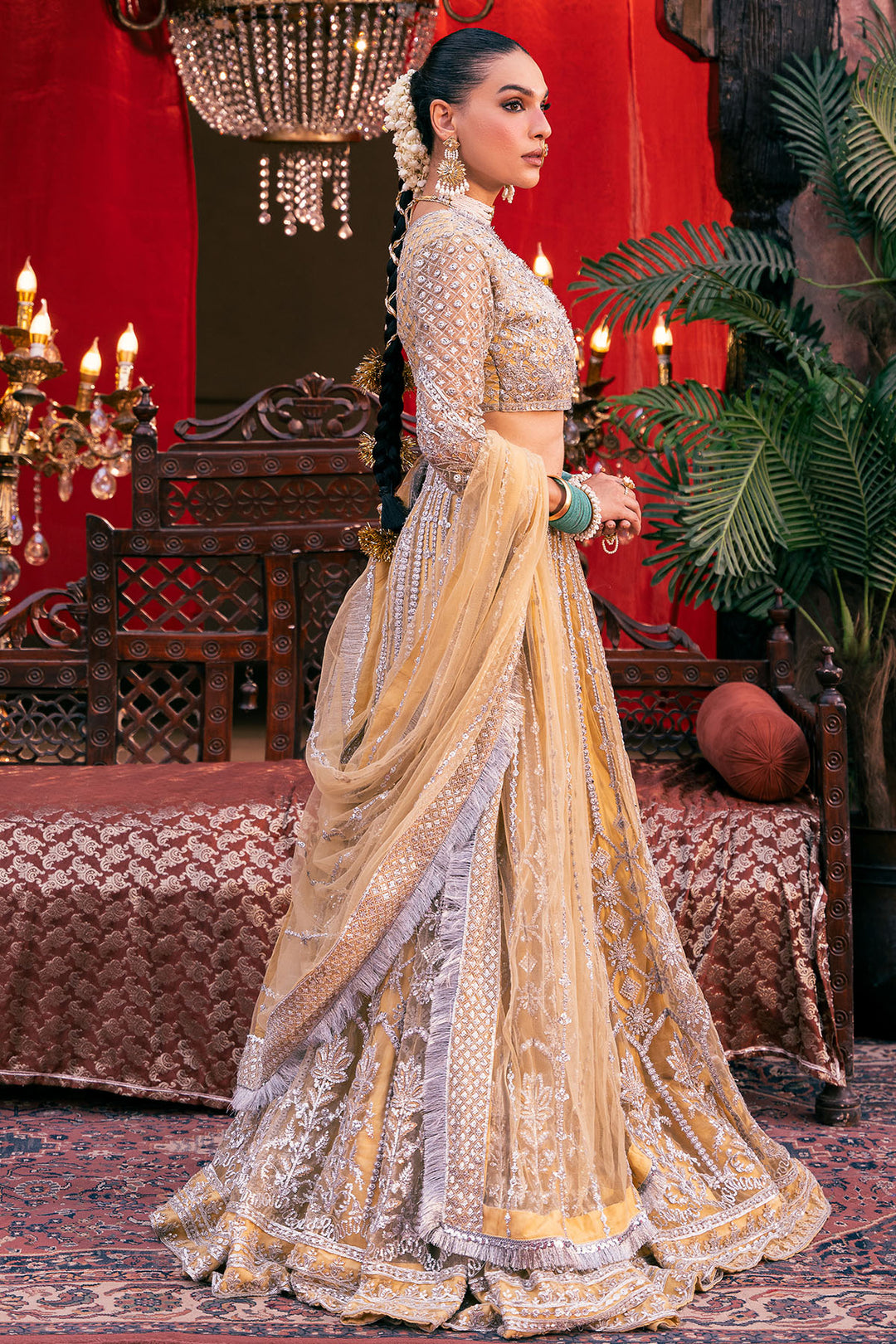 4826-OMAIRA EMBROIDERED SILK NET UNSTITCHED