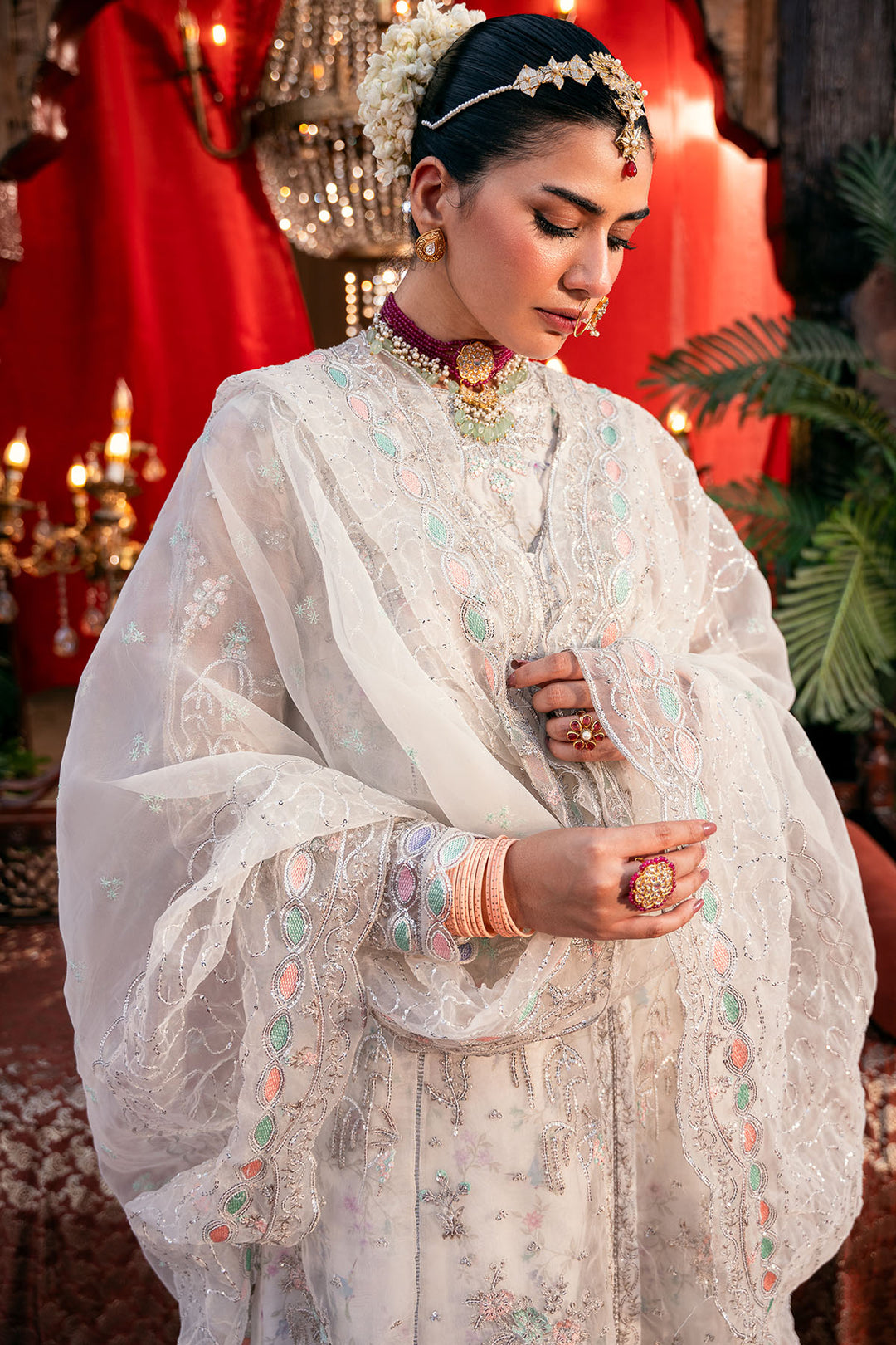 4829-GULNAAR EMBROIDERED ORGANZA UNSTITCHED