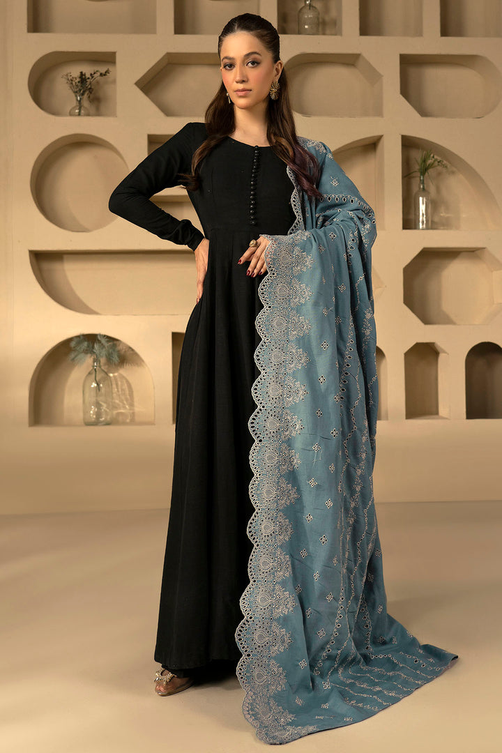 4901-AAMIRA EMBROIDERED KHADDAR SHAWL