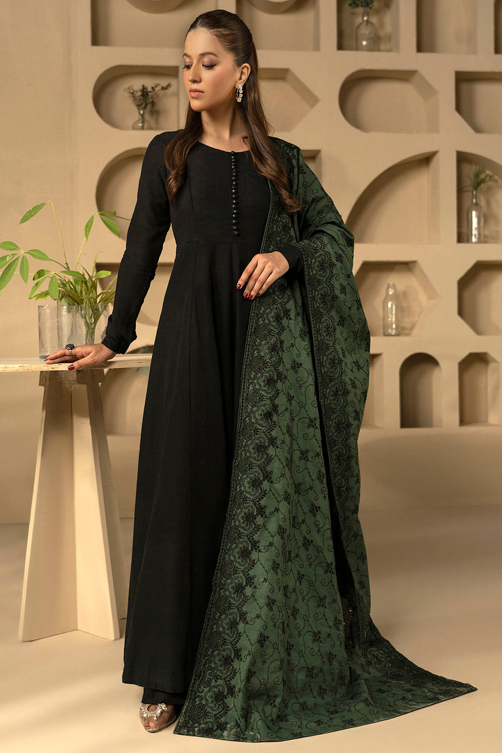 4904-ABLAH EMBROIDERED KHADDAR SHAWL