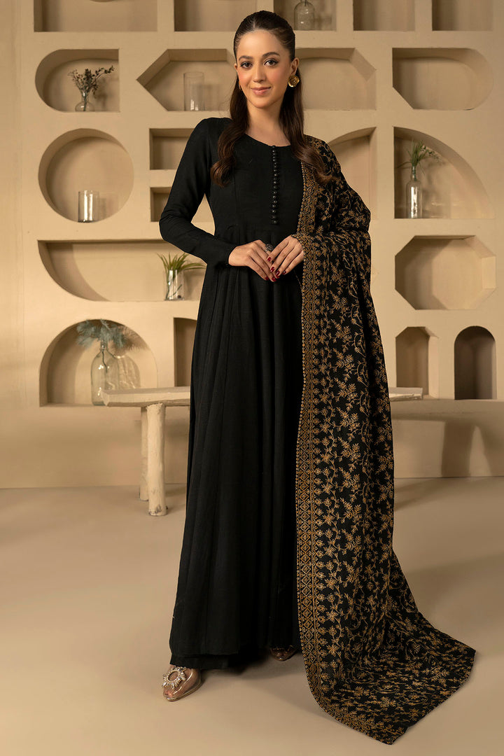 4905-NAYASIA EMBROIDERED KHADDAR SHAWL