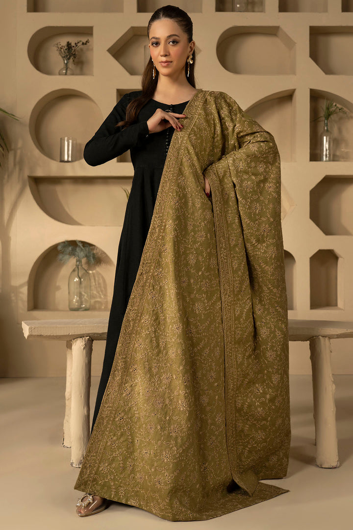 4906-YALINA EMBROIDERED KHADDAR SHAWL