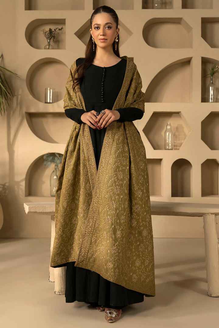 4906-YALINA EMBROIDERED KHADDAR SHAWL