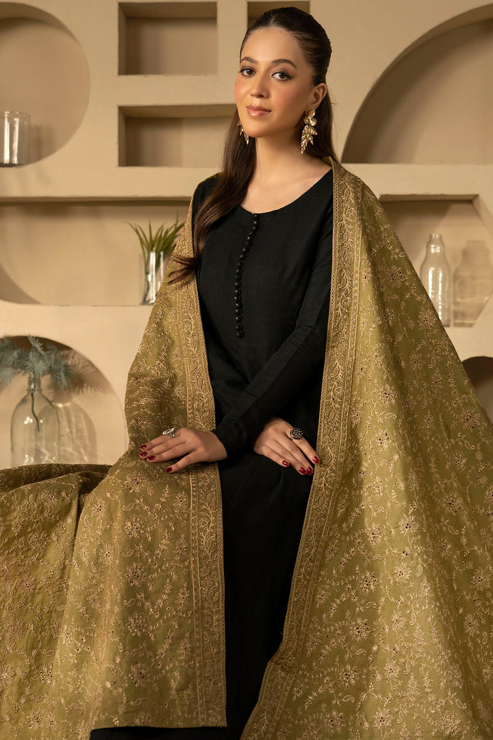 4906-YALINA EMBROIDERED KHADDAR SHAWL