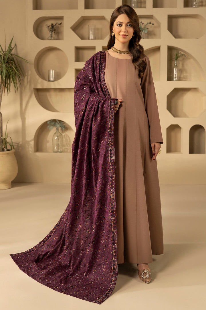 4907-ZIYA EMBROIDERED KHADDAR SHAWL