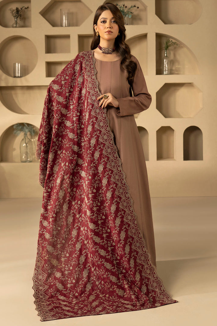 4909-DANEEN EMBROIDERED KHADDAR SHAWL