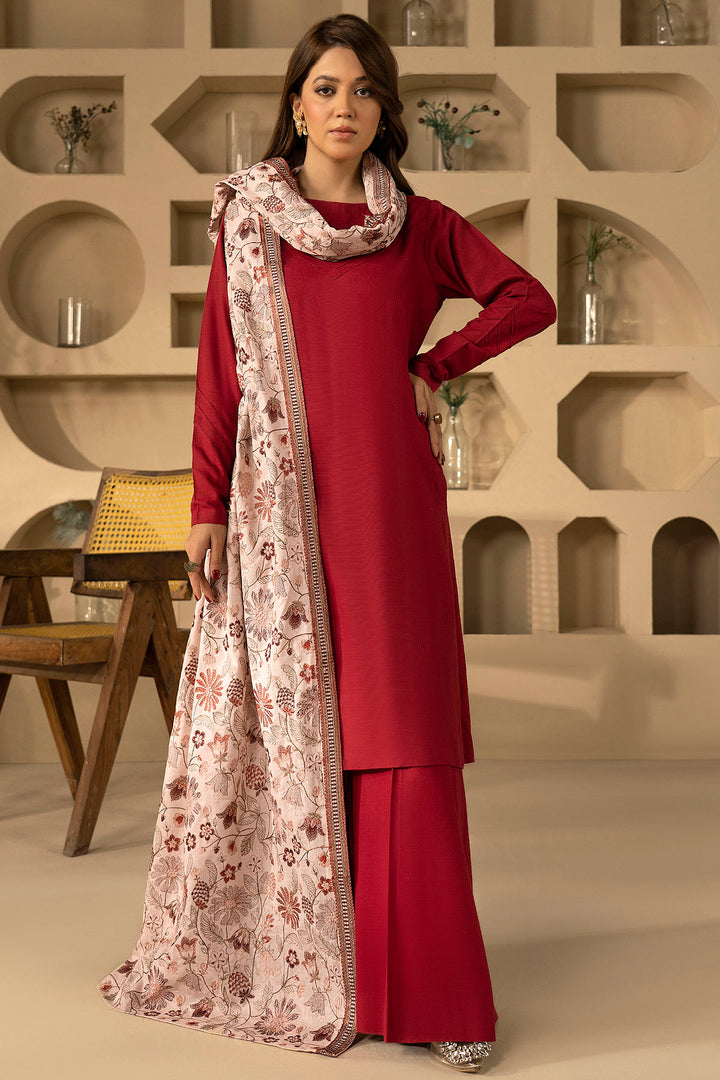 4914-YUMNA EMBROIDERED KHADDAR SHAWL