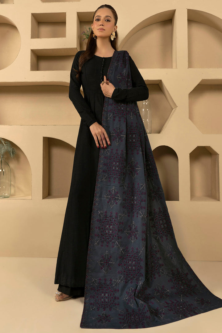 4915-DARIYA EMBROIDERED KHADDAR SHAWL