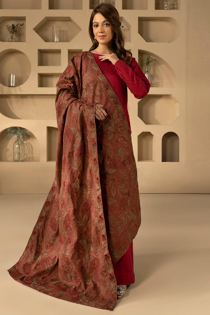 4917-RUHOI EMBROIDERED KHADDAR SHAWL