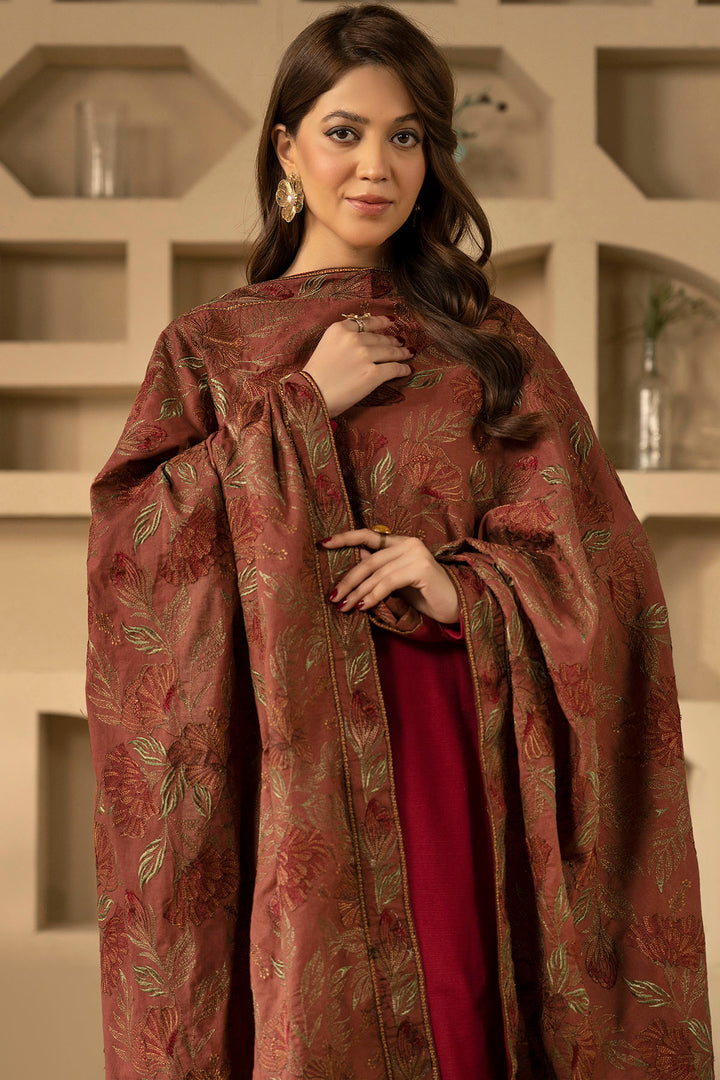 4917-RUHOI EMBROIDERED KHADDAR SHAWL
