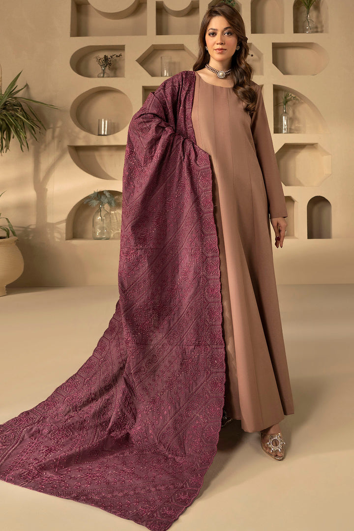 4918-ISBAH EMBROIDERED KHADDAR SHAWL