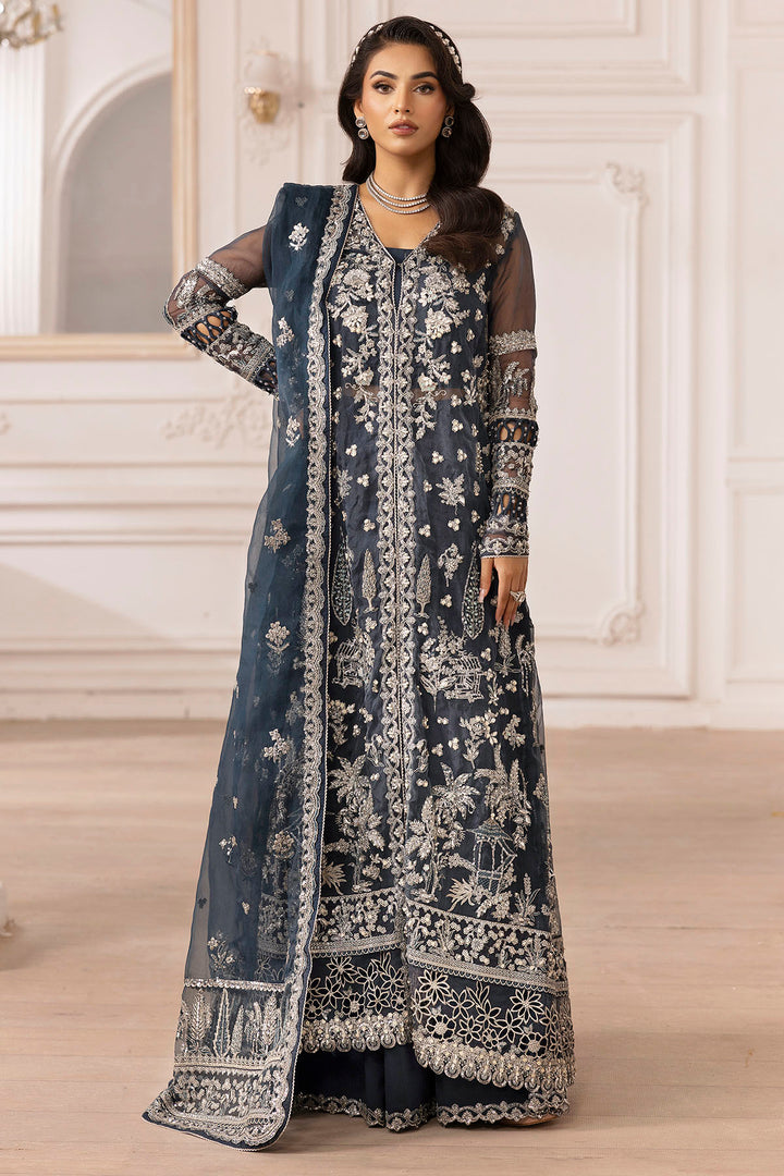 4931-YASNA EMBROIDERED ORGANZA STITCHED